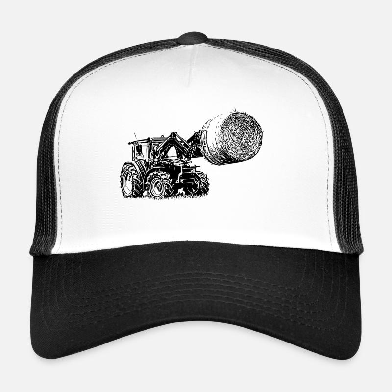 Tractor MFF 4700 M with straw bales Trucker Cap