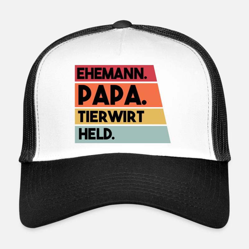 Ehemann Papa Tierwirt Held Trucker Cap