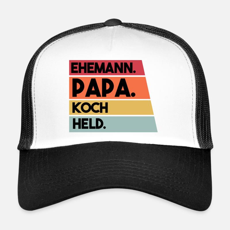 Ehemann Papa Koch Held Trucker Cap