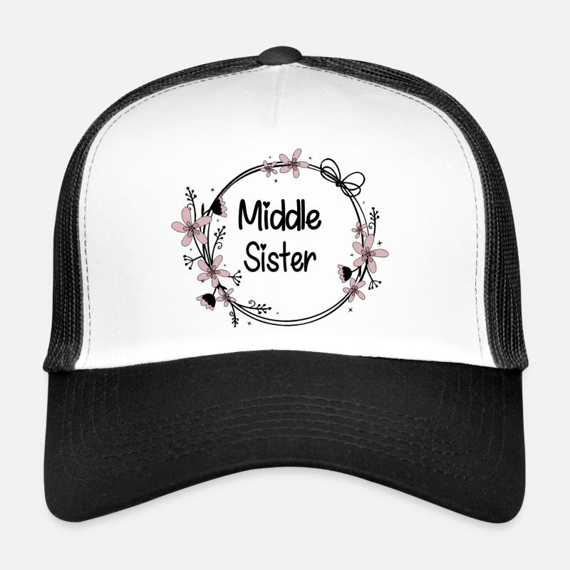 Middle Sister - Trucker Cap - white/black