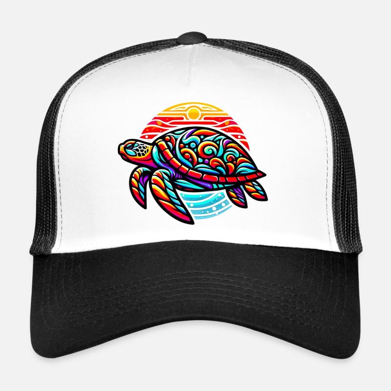 Schildkröte - Trucker Cap - Weiß/Schwarz
