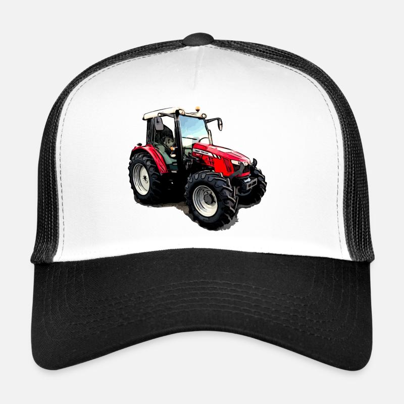 M F 5611 Traktor - Trucker Cap - Weiß/Schwarz