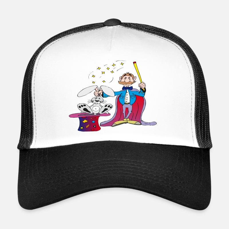 Le magicien sort le lapin du chapeau Casquette trucker 