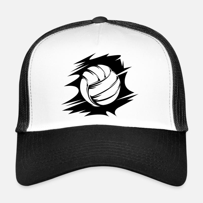 Logo d’illustration d’icône de ballon de volley-ball abstrait Casquette trucker 