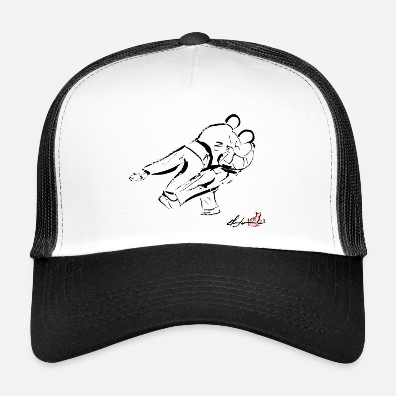 YOKO GAKE, JUDO - Trucker Cap - white/black