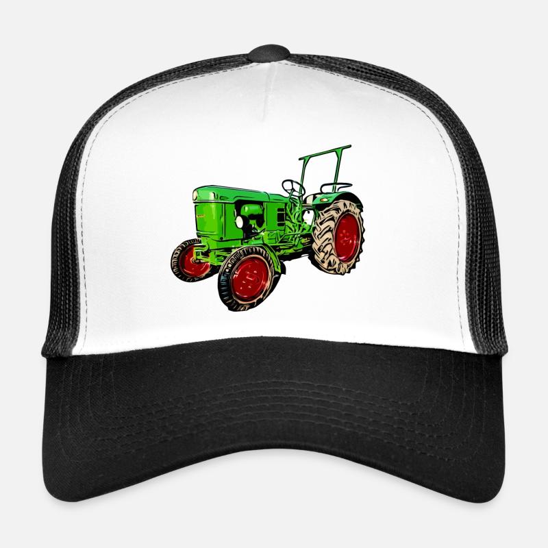 Alter Traktor Deutz D25 - Trucker Cap - Weiß/Schwarz
