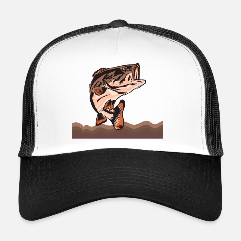 poisson, poisson, pêche, lac, mer, pêche, faune, exotique Casquette trucker 