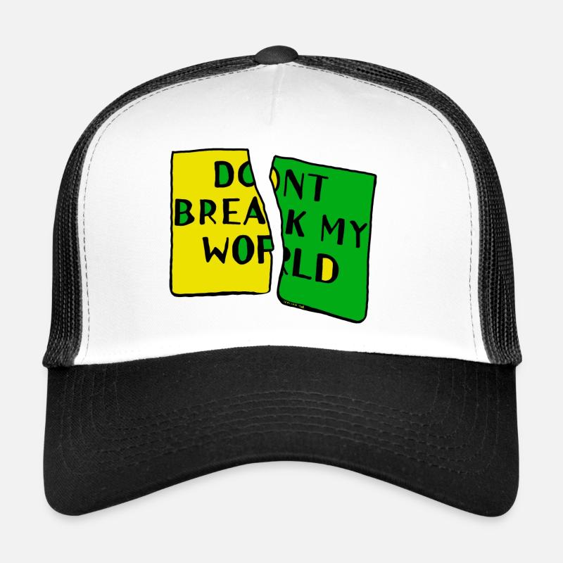 dont break my world - Casquette trucker  - blanc/noir