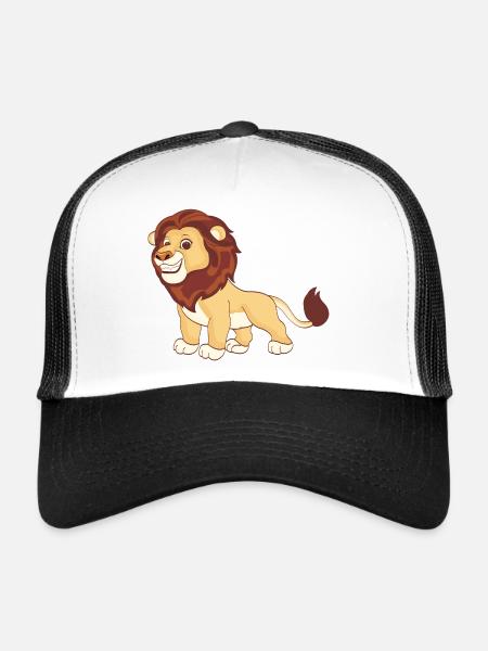 Un lion magnifique - Casquette trucker  - blanc/noir - Devant
