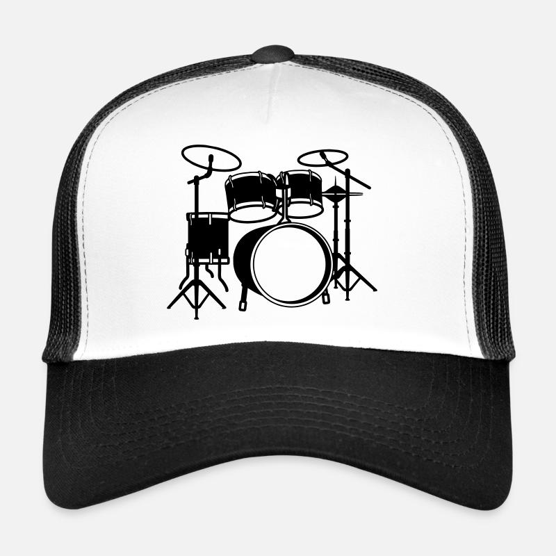 Logo des Schlagzeugs - Trucker Cap - Weiß/Schwarz