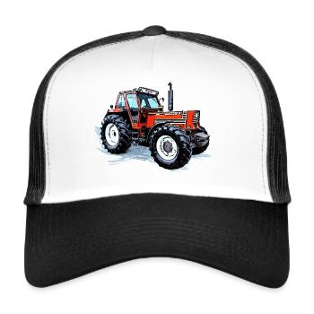 Traktor Turbo DT 160 90 - Trucker Cap - Weiß/Schwarz - Vorne