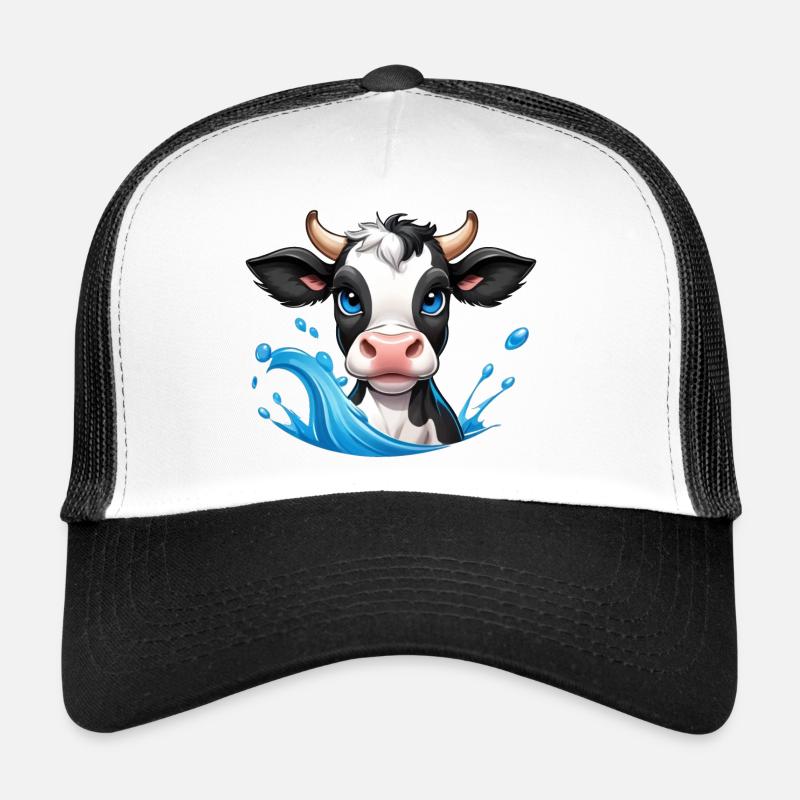 Chère vache laitière - Casquette trucker  - blanc/noir