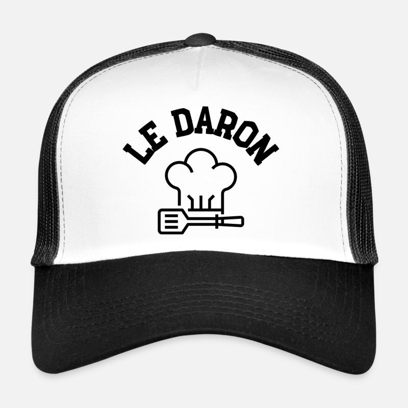 Le daron - Casquette trucker  - blanc/noir