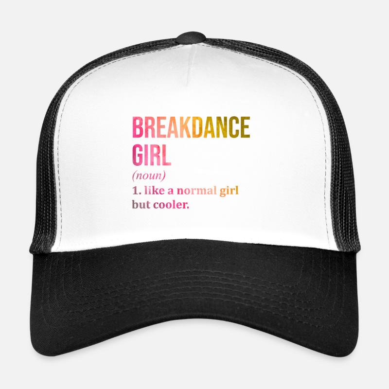 Danse break - Casquette trucker  - blanc/noir