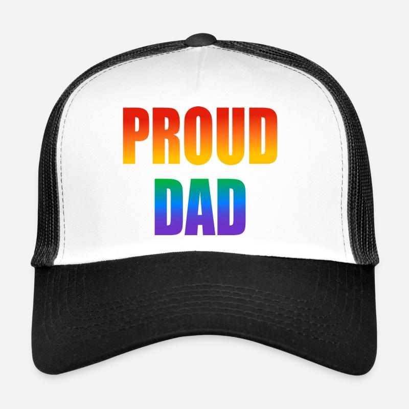Stolzer Papa schwuler Regenbogen Trucker Cap