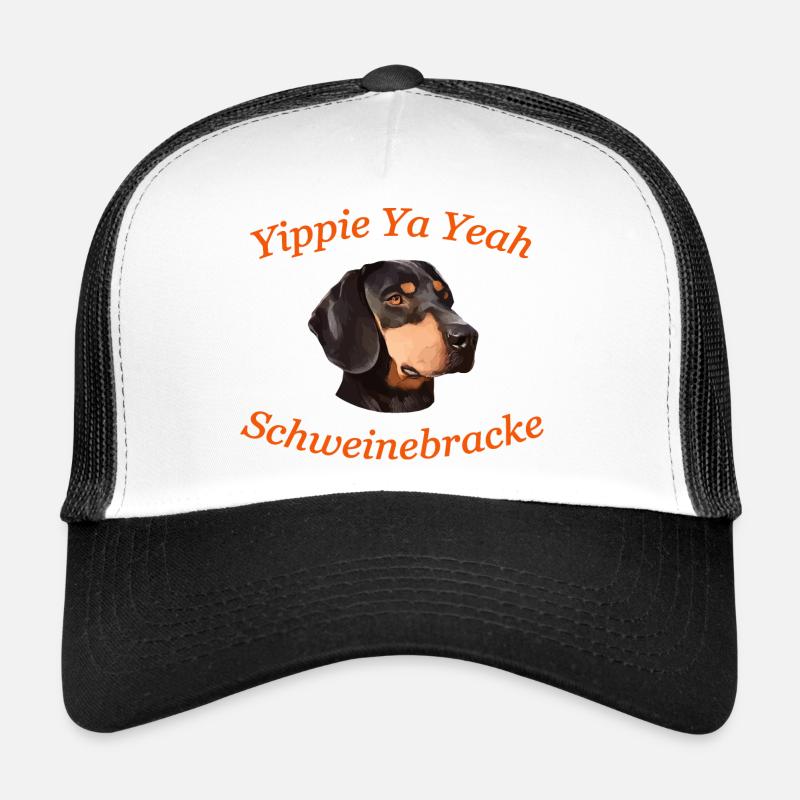 Yippie Ya Yeah - Bracke - Trucker Cap - Weiß/Schwarz