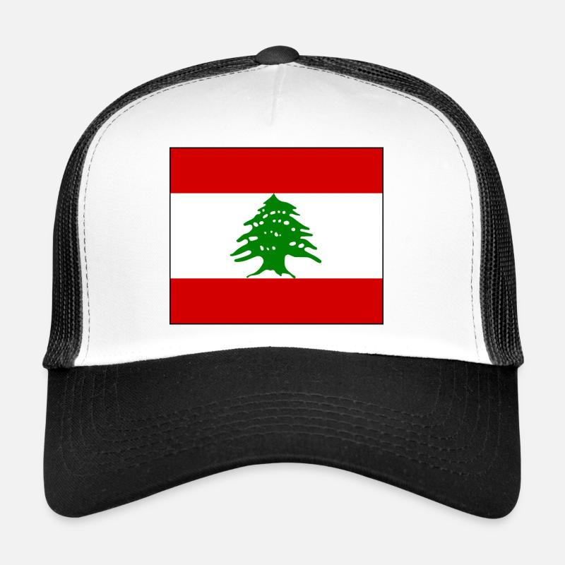 Libanon - Trucker Cap - Weiß/Schwarz