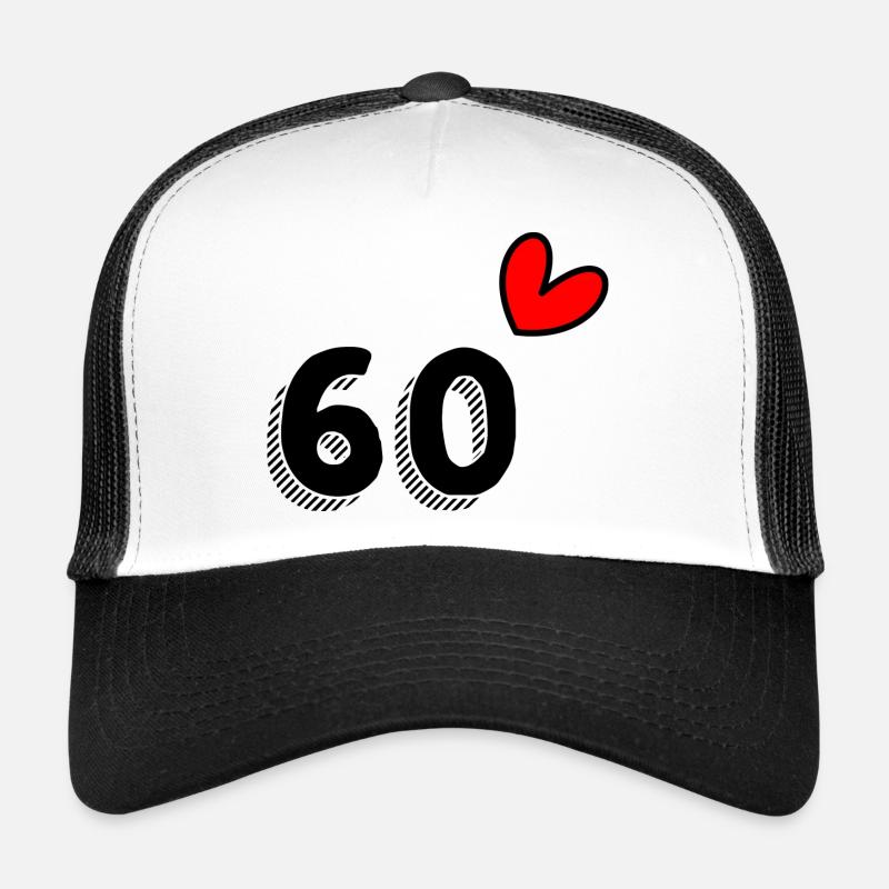 60. 60 ANS. 60e ANNIVERSAIRE. ANNIVERSAIRE 60 ANS. Casquette trucker 