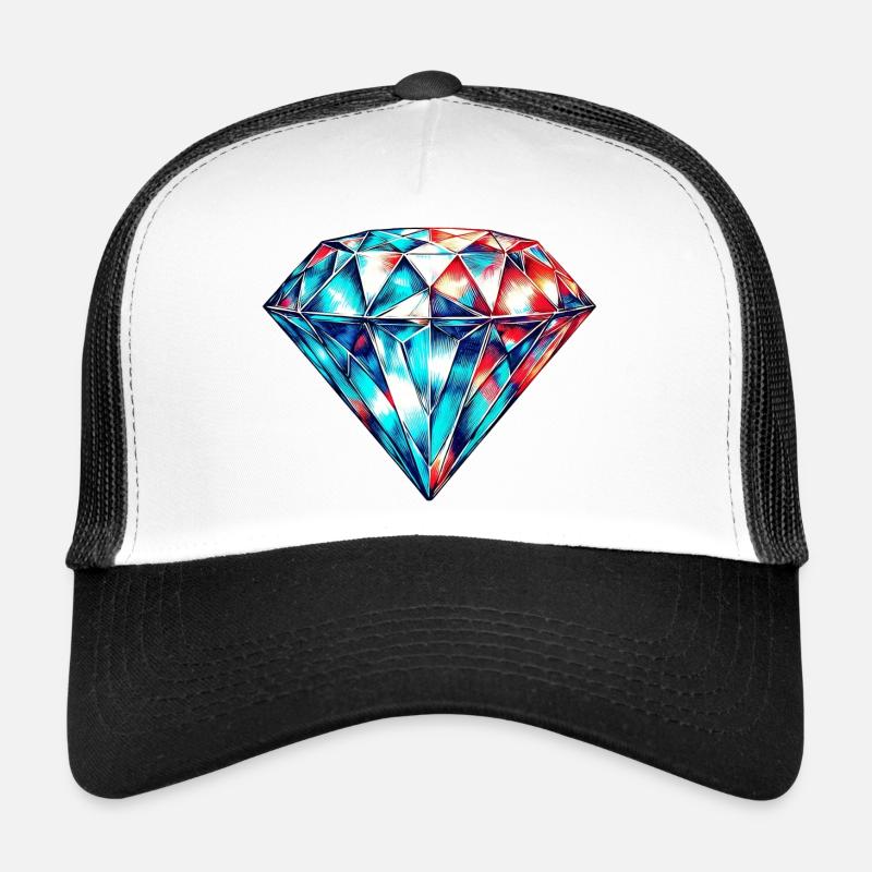 Diamant - Trucker Cap - Weiß/Schwarz