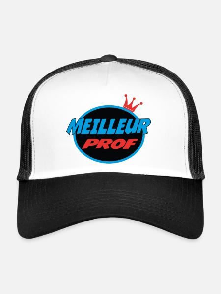 MEILLEUR PROF - Casquette trucker  - blanc/noir - Devant
