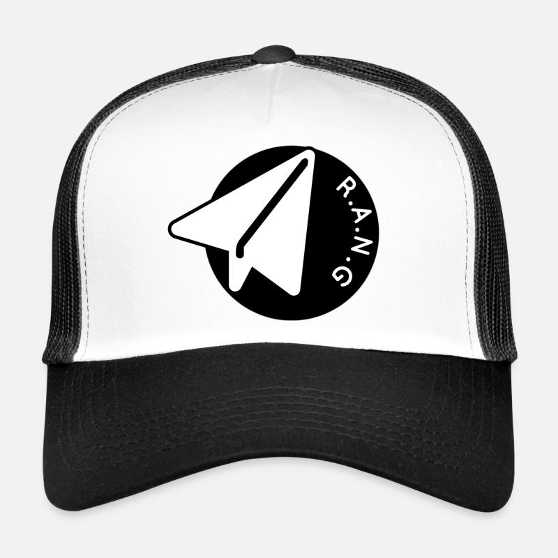 Flugzeug-Logo - Trucker Cap - Weiß/Schwarz