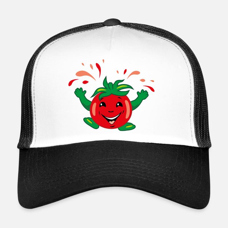Cartoonhafte saftige Tomate Trucker Cap