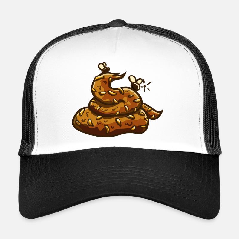 Tas de caca Uahaha ! - Casquette trucker  - blanc/noir