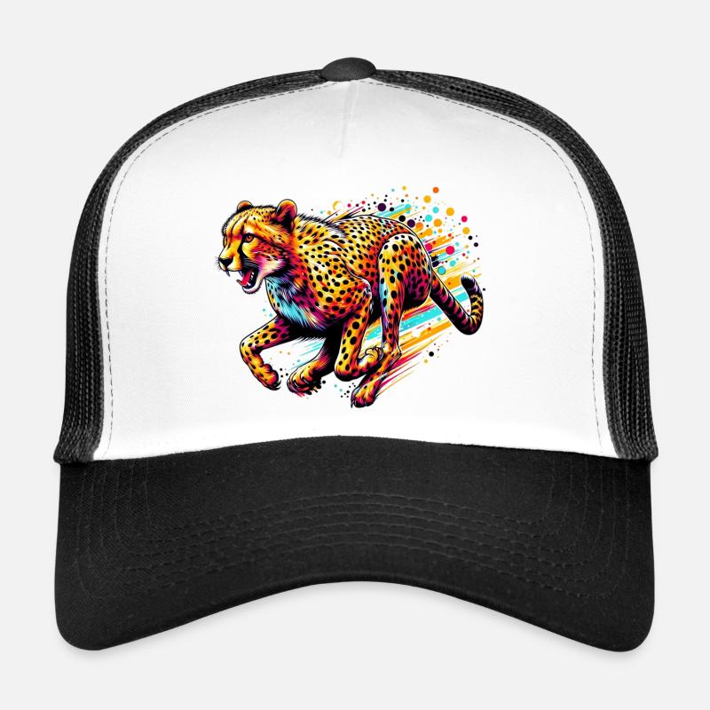 Guépard - Casquette trucker  - blanc/noir