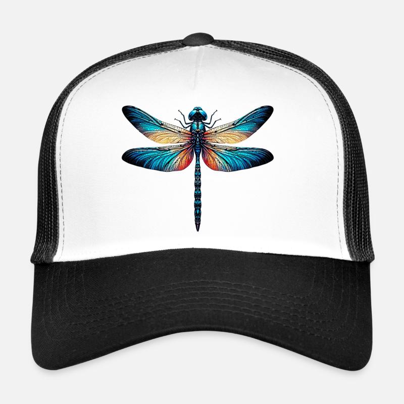Libellule - Casquette trucker  - blanc/noir