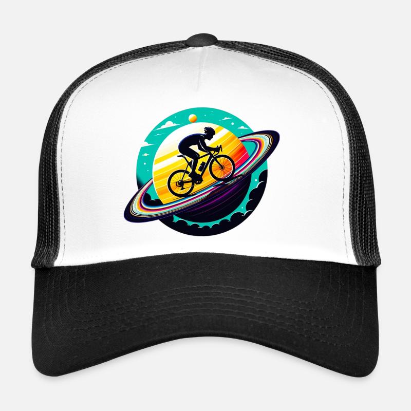 Cycliste sur Saturne Casquette trucker 