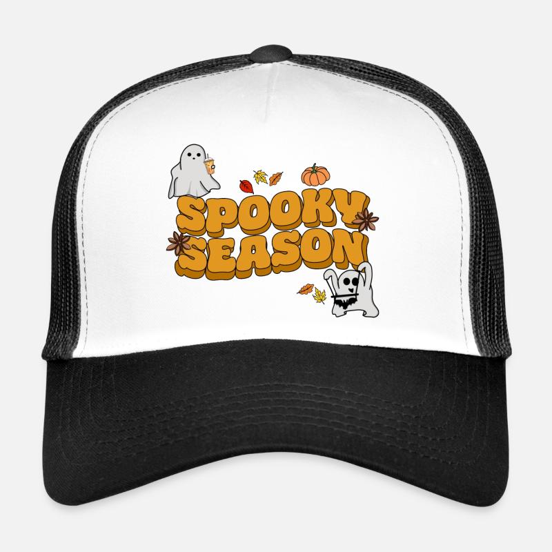 halloween spooky season - Trucker Cap - Weiß/Schwarz