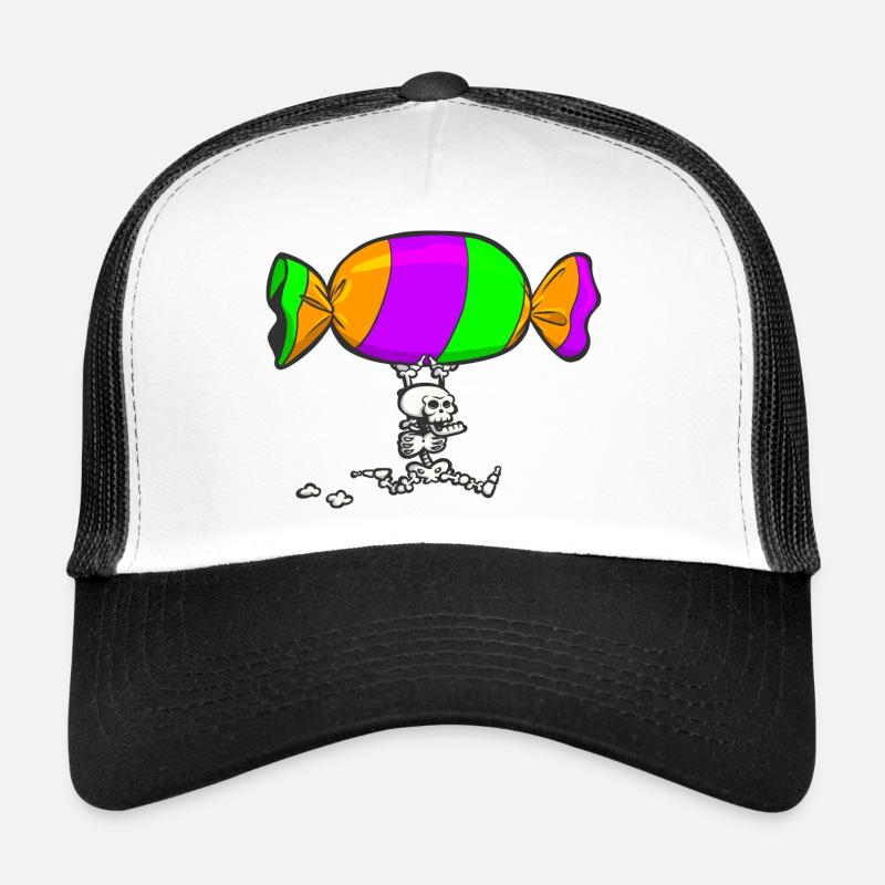 Halloween Skeleton 2 - Casquette trucker  - blanc/noir