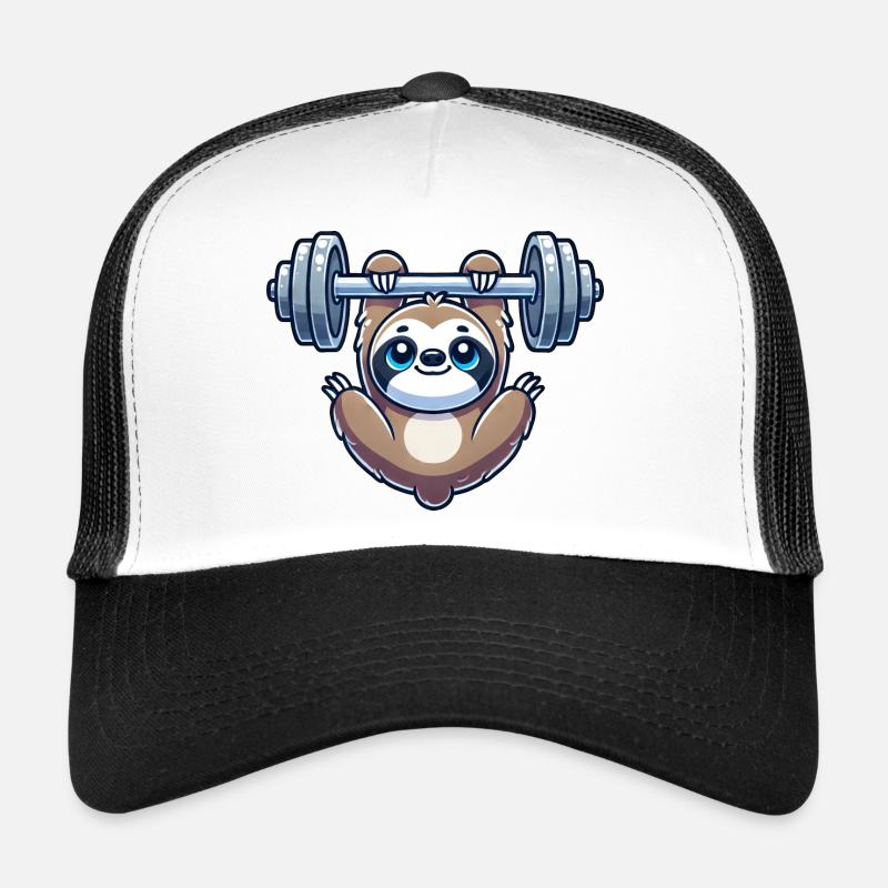 Lazy Dumbbell Pull-Up Workout Funny Trucker Cap