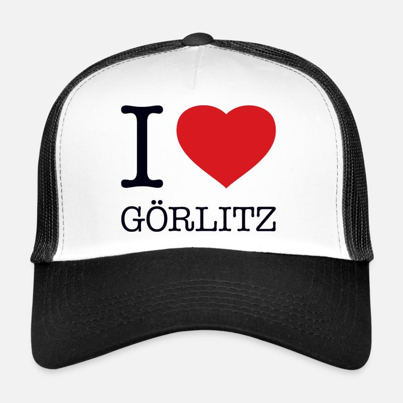 I LOVE GÖRLITZ - Trucker Cap - Weiß/Schwarz