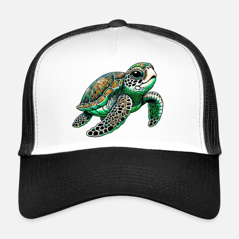 Schildkröte - Trucker Cap - Weiß/Schwarz