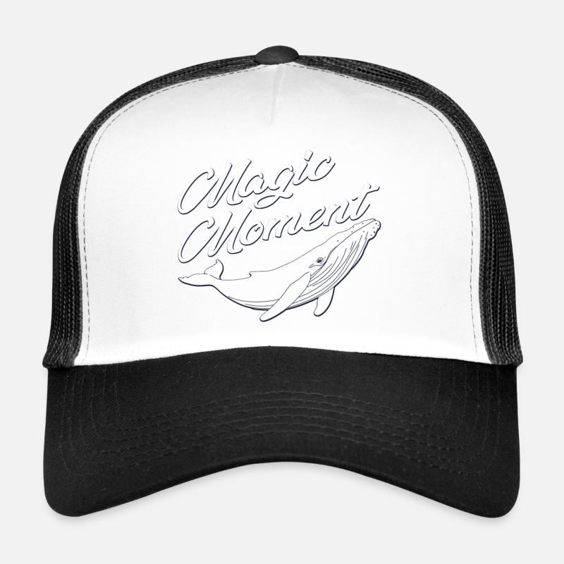 Wal - Naturschutz - Magie - Trucker Cap - Weiß/Schwarz