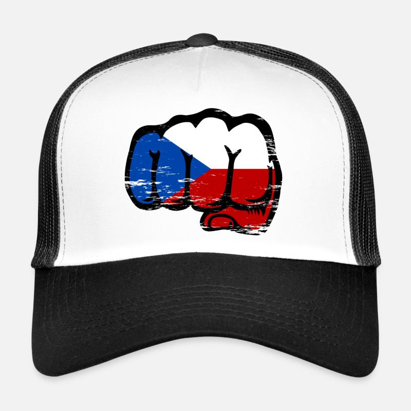 Drapeau de la République tchèque utilisé Casquette trucker 