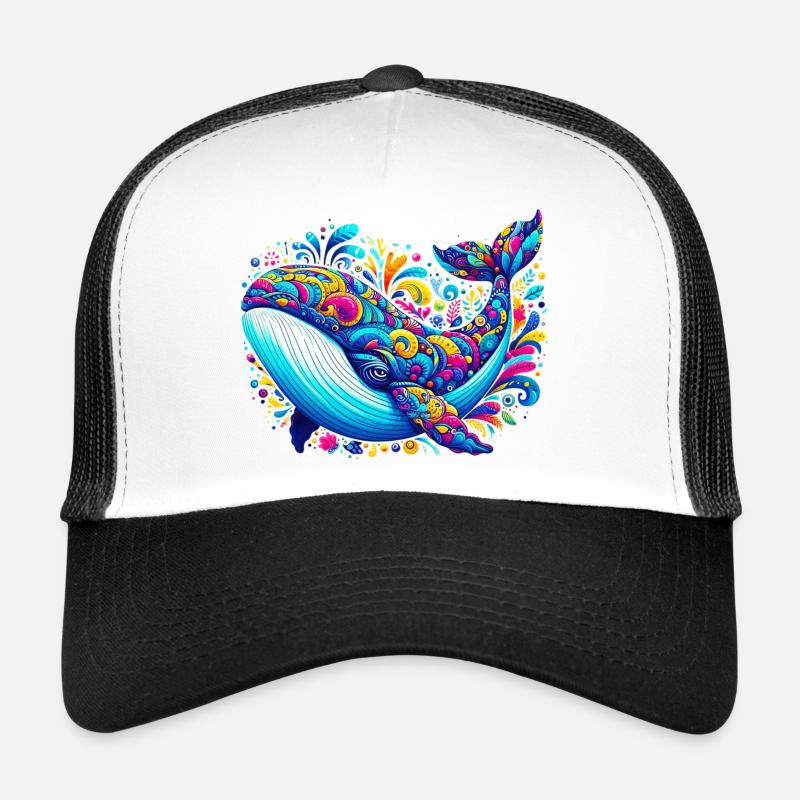 Wal - Trucker Cap - Weiß/Schwarz