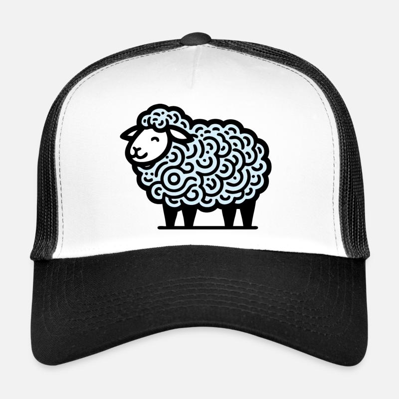 Schaf - Trucker Cap - Weiß/Schwarz