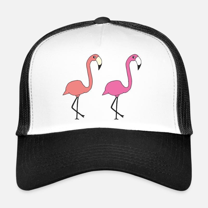 flamingo freunde - Trucker Cap - Weiß/Schwarz