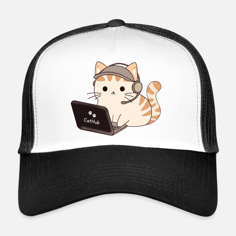 cat programmer Trucker Cap