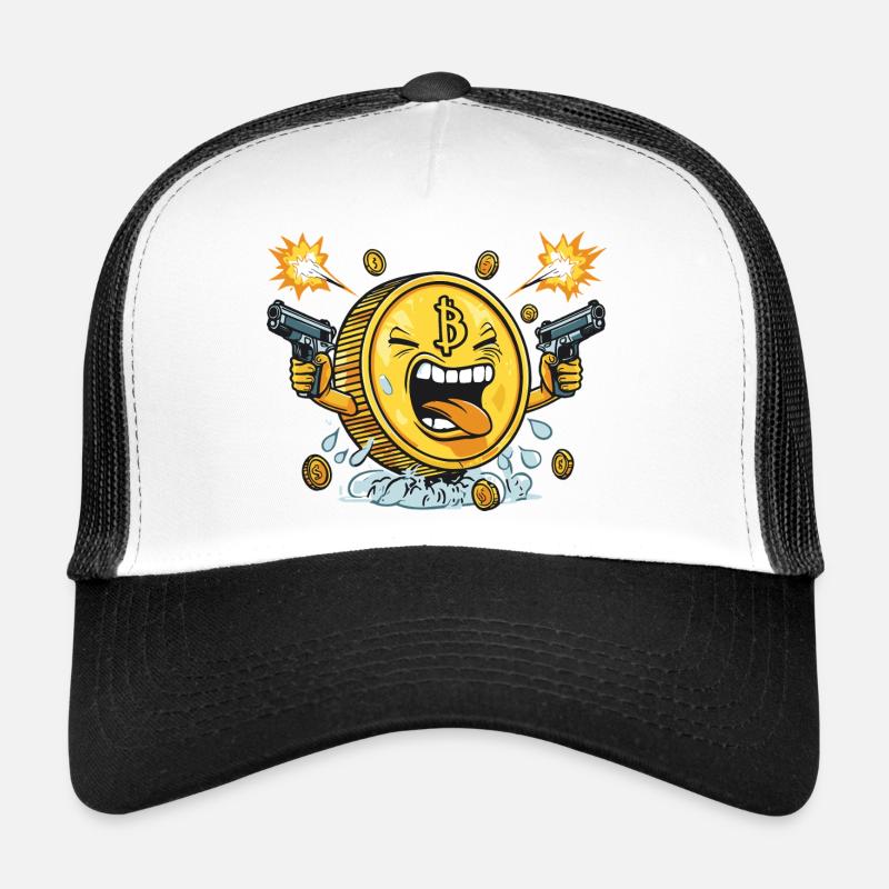 Bitcoin Gangster - Conception Crypto Drôle Casquette trucker 