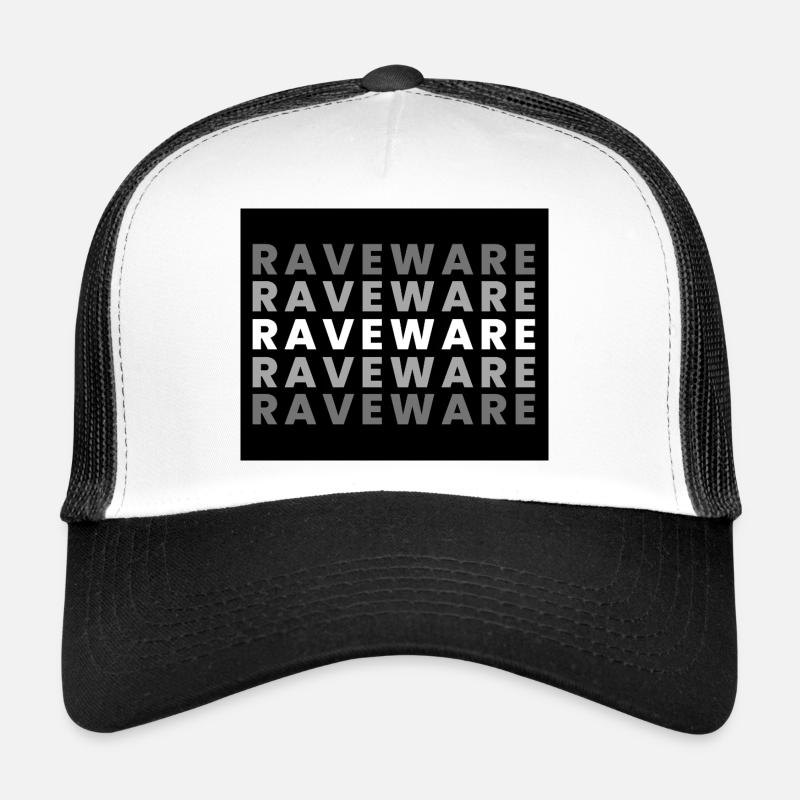 Raveware - Casquette trucker  - blanc/noir