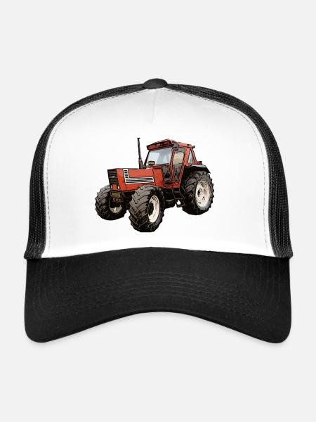 Ackerlegende in Rot - Trucker Cap - Weiß/Schwarz