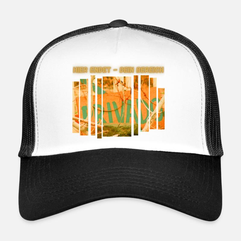 Hier endet dein Bereich - Trucker Cap - Weiß/Schwarz