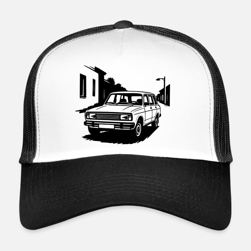 Ostblock-Legende - Trucker Cap - Weiß/Schwarz