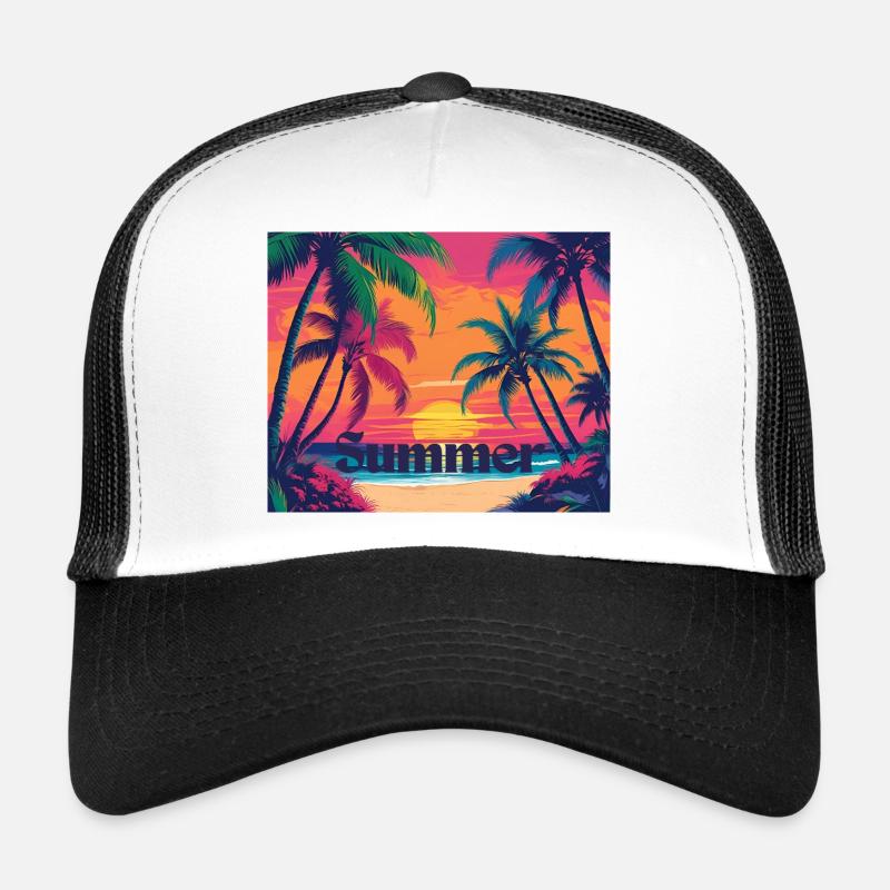 Summer - Trucker Cap - Weiß/Schwarz