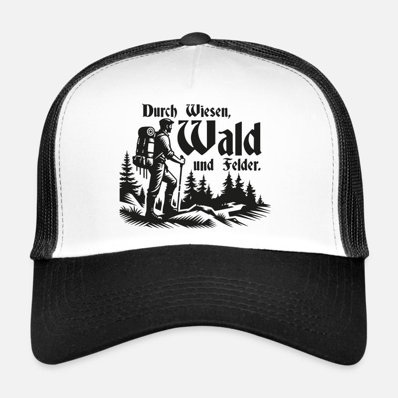 Durch Wiesen, Wald und Felder - Trucker Cap - Weiß/Schwarz