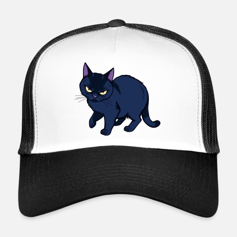 Chat noir sinistre Casquette trucker 