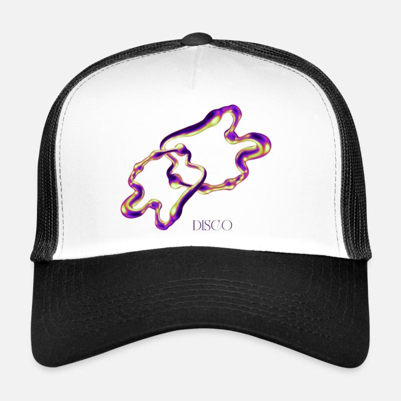 Disco Blob – Art liquide abstrait au néon Casquette trucker 